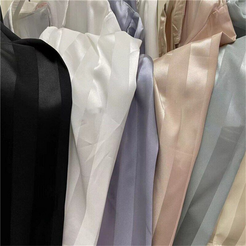 Pijama Feminino Satin Harmony - Conjunto Com Calça e Camisa Longa em Seda Gelo Premium | Toque de Seda Super Confortável