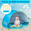Barraca de Praia Infantil com Piscina e Proteção UV DIVERSÃO TOTAL