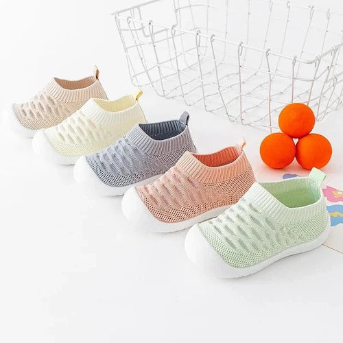Sapatinho Meia Infantil Antiderrapante e Respirável para Bebês e Crianças Bem Fresquinho