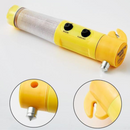 Lanterna para Fuga de Emergência de LED 5 em 1 Sinalização Vermelha, Faca para Cinto de Segurança, Martelo e Imã