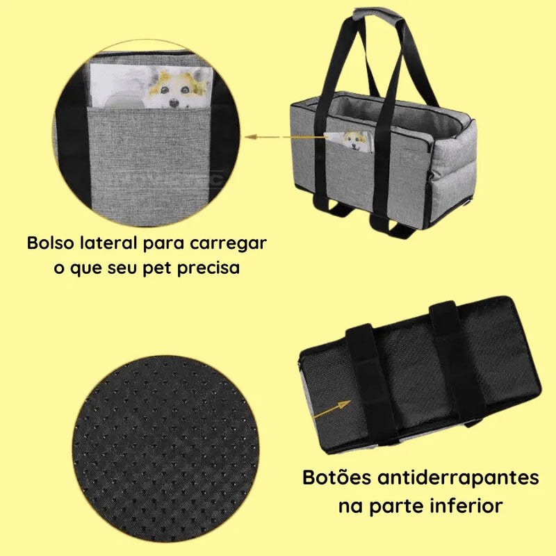 Cadeirinha De Segurança Para Gatos e Cachorros Pequenos SafePaws Original | Seu Pet Mais Confortável e Tranquilo Com Muita Segurança [Últimas Unidades Com 50% De Desconto]