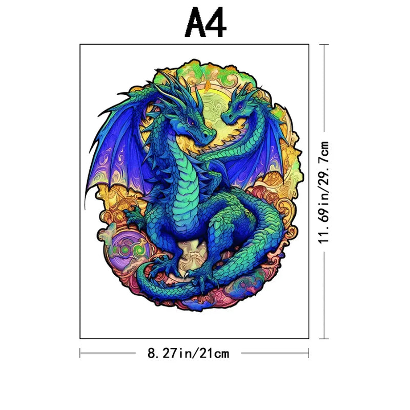 Quebra-Cabeça De Madeira Inova WOOD PUZZLE - Casal De Guardiões | Diversão Com Diversos Benefícios