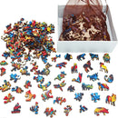 Quebra-Cabeça De Madeira Inova WOOD PUZZLE - Lobo Na Galáxia | Diversão Com Diversos Benefícios Para Crianças e Idosos