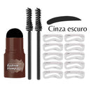 Kit Carimbo, Moldes e Escovinhas para Sobrancelha Eyebrow Shape