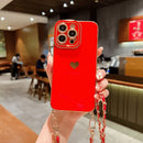 Capinha de Celular para Iphone com Cordão Love Heart Necklace