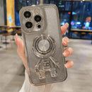 Capinha Iphone Astronauta Espacial Com Brilho e Apoio Magnético - Case De Alta Proteção e Resistência