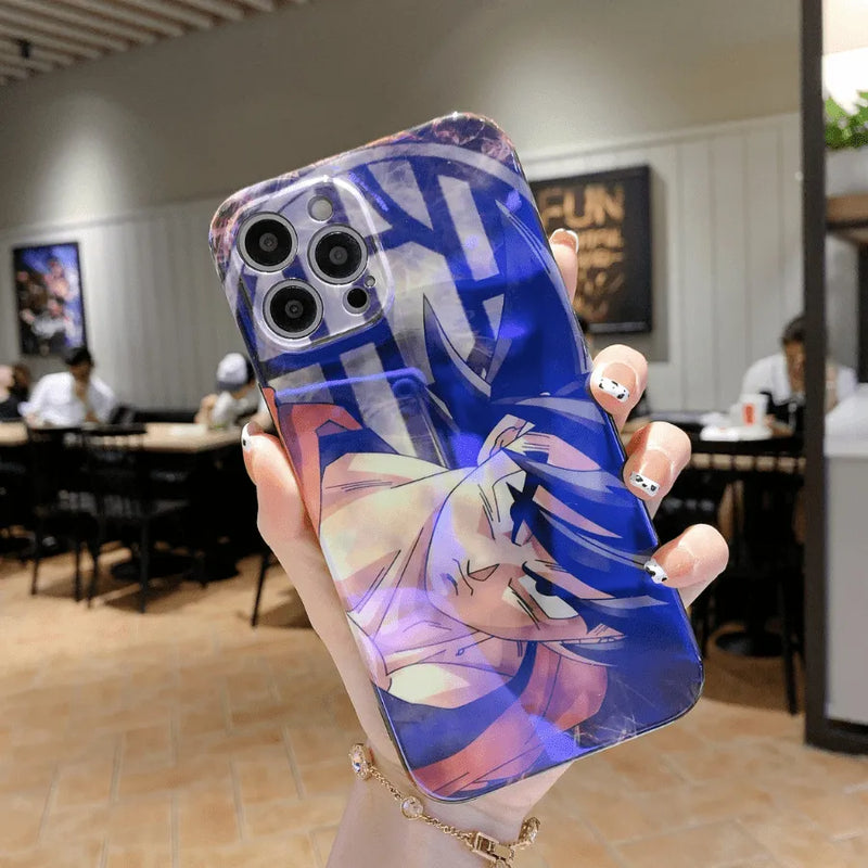 Capinha de Celular para Iphone Holográfica Dragon Ball DBZ