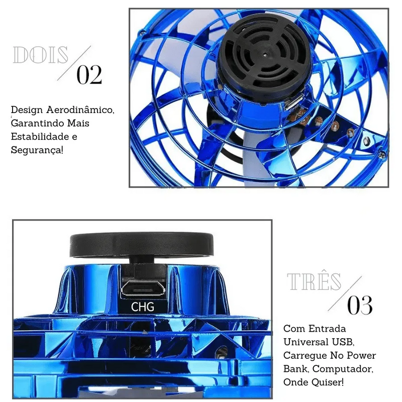 Disco Voador Spinner com LED Boomerang Flying