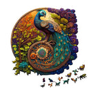 Quebra-Cabeça De Madeira Inova WOOD PUZZLE - Pavão Na Natureza | Diversão Com Diversos Benefícios Para Crianças e Idosos