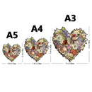 Quebra-Cabeça de Madeira Inova WOOD PUZZLE - Coração Floral | Diversão com Diversos Benefícios para Crianças e Idosos