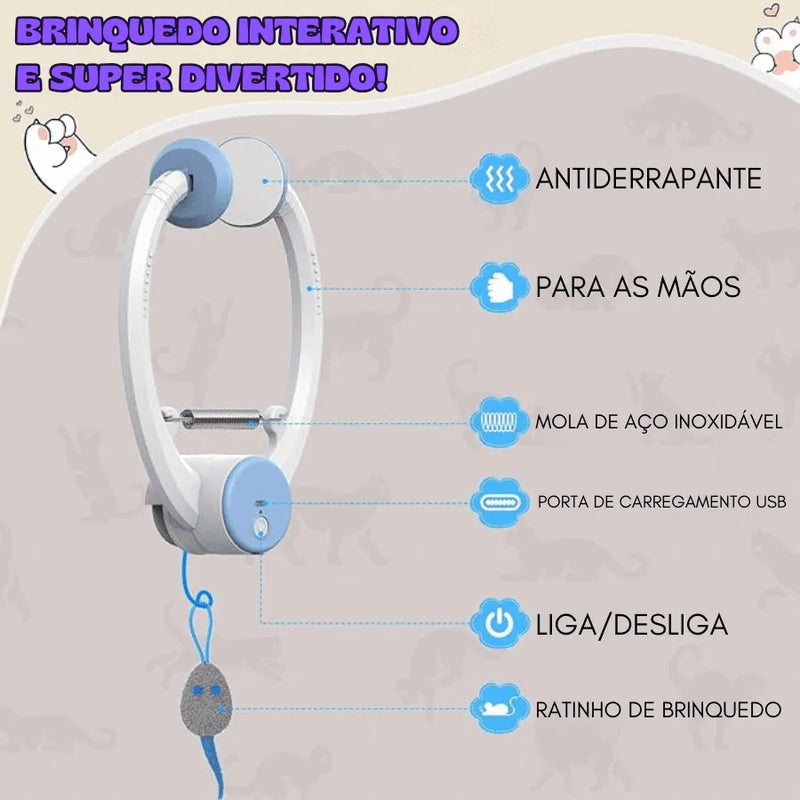 Brinquedo Interativo Para Gatos CatAlive Recarregável - Prenda Na Sua Porta, Aperte Um Botão e Faça seu Gato Mais Feliz ! [PROMOÇÃO DE LANÇAMENTO 50% OFF POR TEMPO LIMITADO]