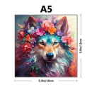 Quebra-Cabeça de Madeira Inova WOOD PUZZLE - Cachorro Floral | Diversão com Diversos Benefícios para Crianças e Idosos