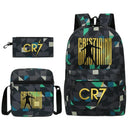 Kit Escolar Infantil Bolsa com Estojo e Lancheira do CR7 Champions