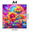 Quebra-Cabeça De Madeira Inova WOOD PUZZLE - Girassóis Psicodélicos | Diversão Com Diversos Benefícios