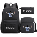 Kit Escolar Infantil Mochila com Lancheira e Estojo Messi
