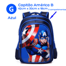 Mochila Escolar Infantil com 3 Compartimentos à Prova D'água Vingadores Heróis
