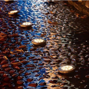 Kit 2 Luzes LED com 8 Pontos de Chão Impermeàveis a Energia Solar