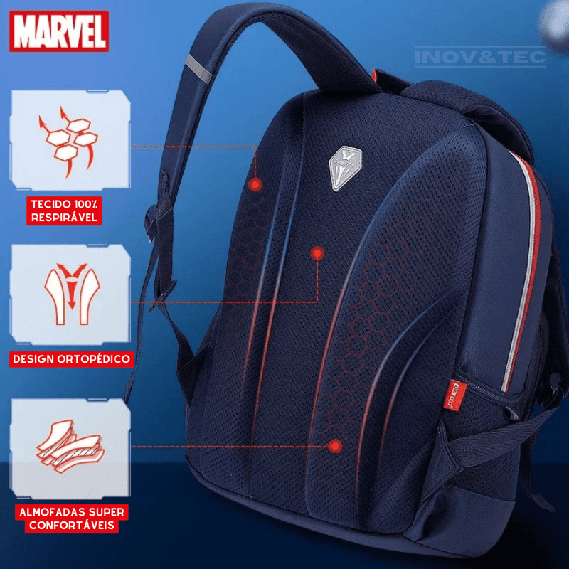 Mochila Infantil Premium Homem Aranha - Com Grandes Tarefas De Casa Temos Grandes Responsabilidades!