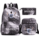 Kit Escolar Infantil Mochila com Lancheira e Estojo Messi