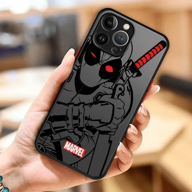 Capinha de Celular para Iphone Translúcida Marvel Cartoon HIghlights