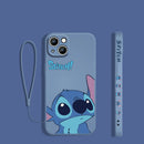 Capinha de Celular em Silicone para Iphone com Cordão Disney "Cade O Stich?"