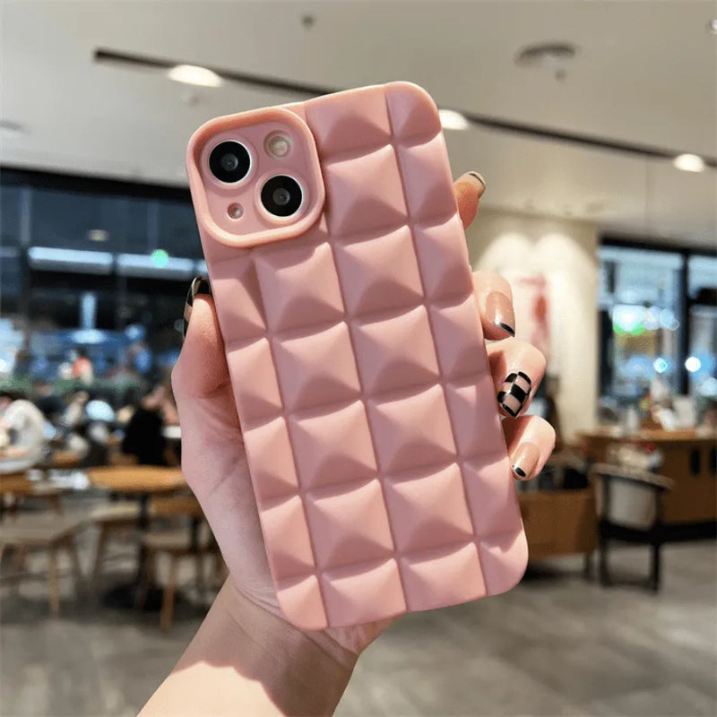 Capinha de Celular para Iphone em Silicone Anti-impacto com Proteção 360º Fashion 3D