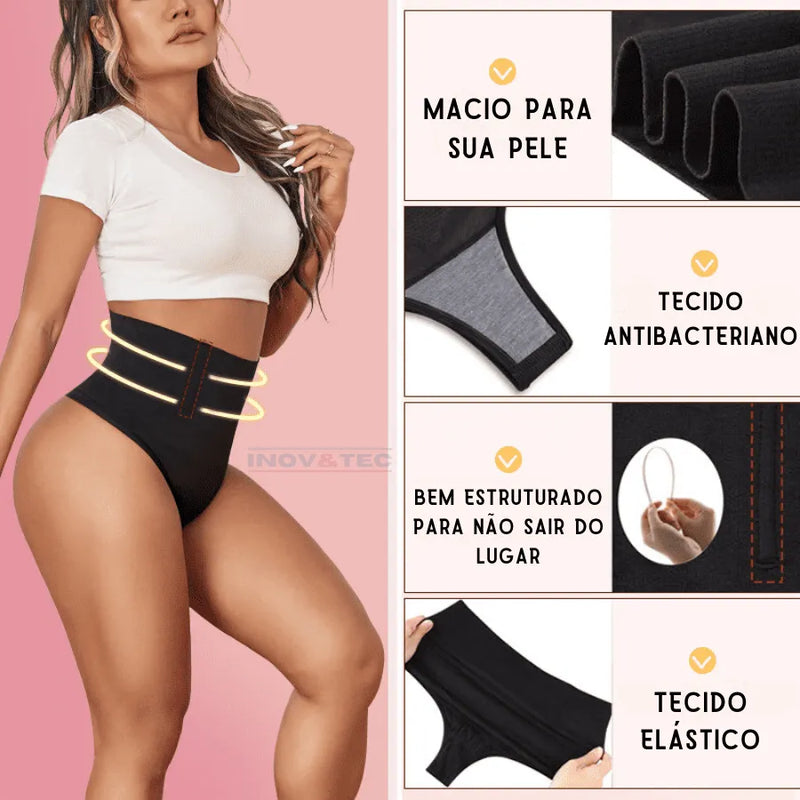 Cinta Modeladora Feminina SlimFit - Modela a Cintura, Esconde a Pochete e Empina o Bumbum Sem Enrolar e Sem Incômodos