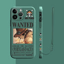 Capinha Iphone One Piece Luffy Procurado - Case de Alta Proteção e Com Cordão de Brinde