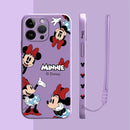 Capinha Iphone Casal da Disney Mickey e Minnie - Case de Alta Proteção e Com Cordão de Brinde