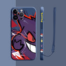 Capinha Iphone Pokémon Pikachu e Gengar - Case de Alta Proteção e Com Cordão de Brinde