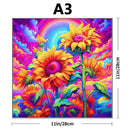 Quebra-Cabeça De Madeira Inova WOOD PUZZLE - Girassóis Psicodélicos | Diversão Com Diversos Benefícios