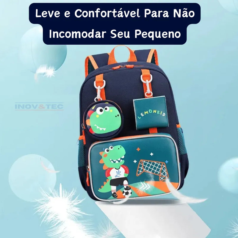 Mochila Infantil Kids Adventure - Junte-se ao Dino e Seus Amigos