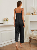 Pijama Feminino Sensualy - Conjunto Calça e Camisa Em Seda Gelo Premium | Toque De Seda Super Confortável