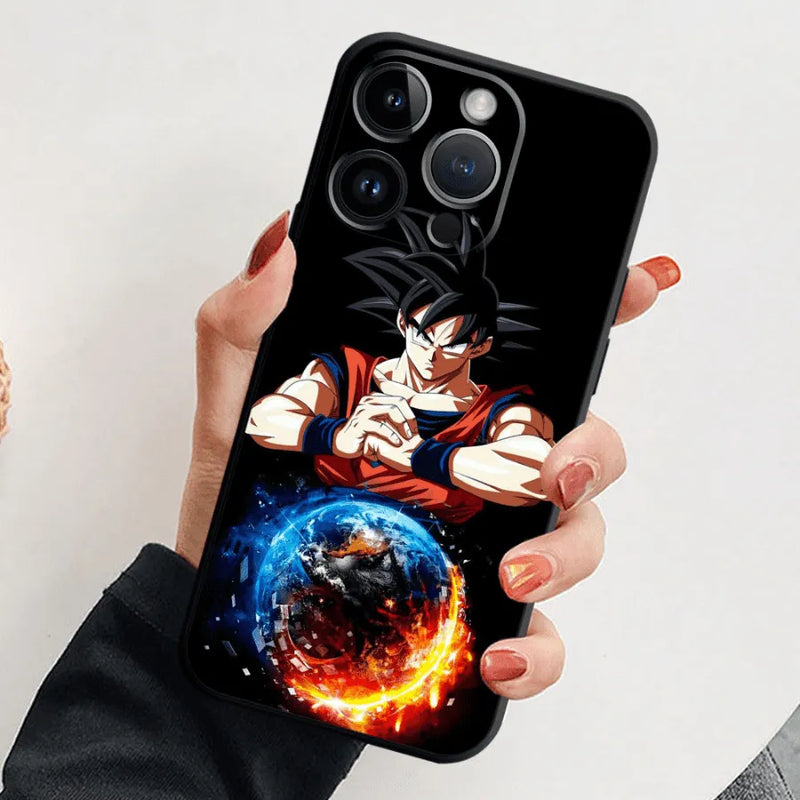 Capinha de Celular para Iphone em Silicone Dragon Ball Actions