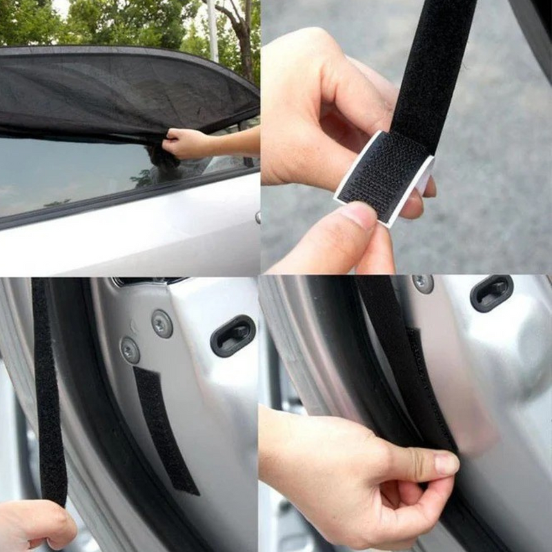 Kit 2x Cortinas Protetoras de Janelas Laterais para Carros de Fácil Instalação