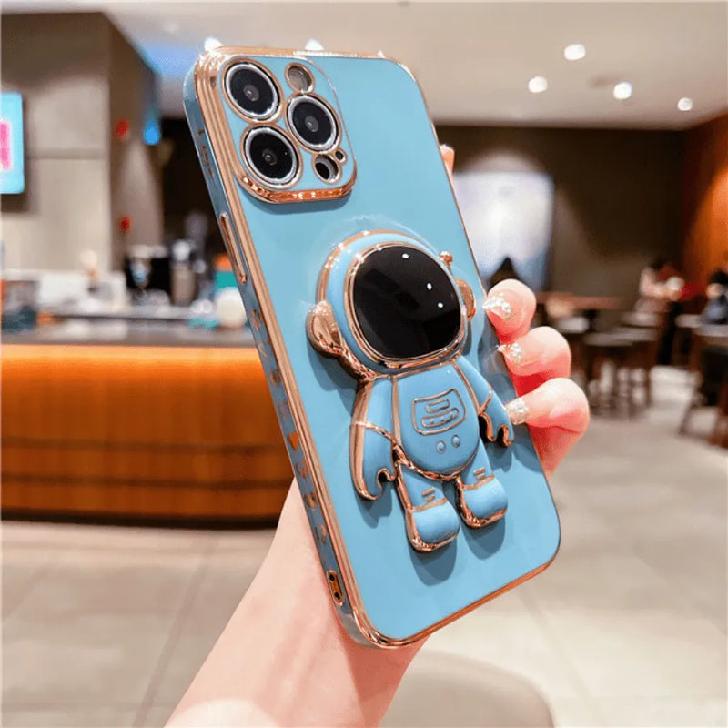 Capinha de Celular para Iphone em Silicone com Apoio e Proteção 360º Sonho de Astronalta