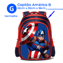 Mochila Escolar Infantil com 3 Compartimentos à Prova D'água Vingadores Heróis