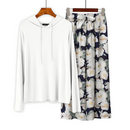 Pijama Feminino Floral Charming - Conjunto Com Calça e Camisa Longa Conforto Absoluto | Macio, Leve e Elegante