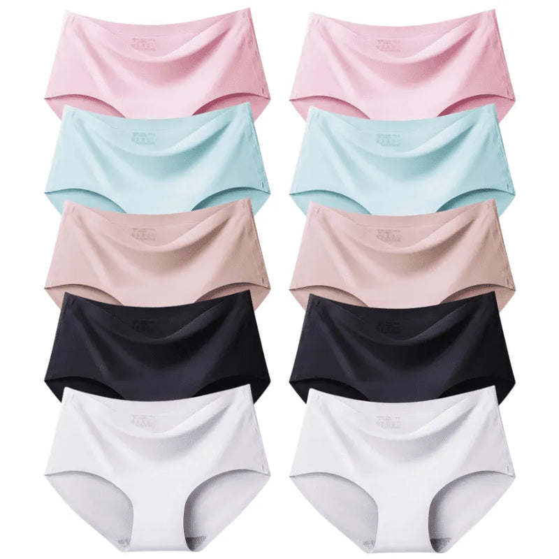 Kit Calcinhas em Seda sem Costura PlusConfort [PAGUE 5 LEVE 10]