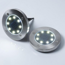 Kit 2 Luzes LED com 8 Pontos de Chão Impermeàveis a Energia Solar