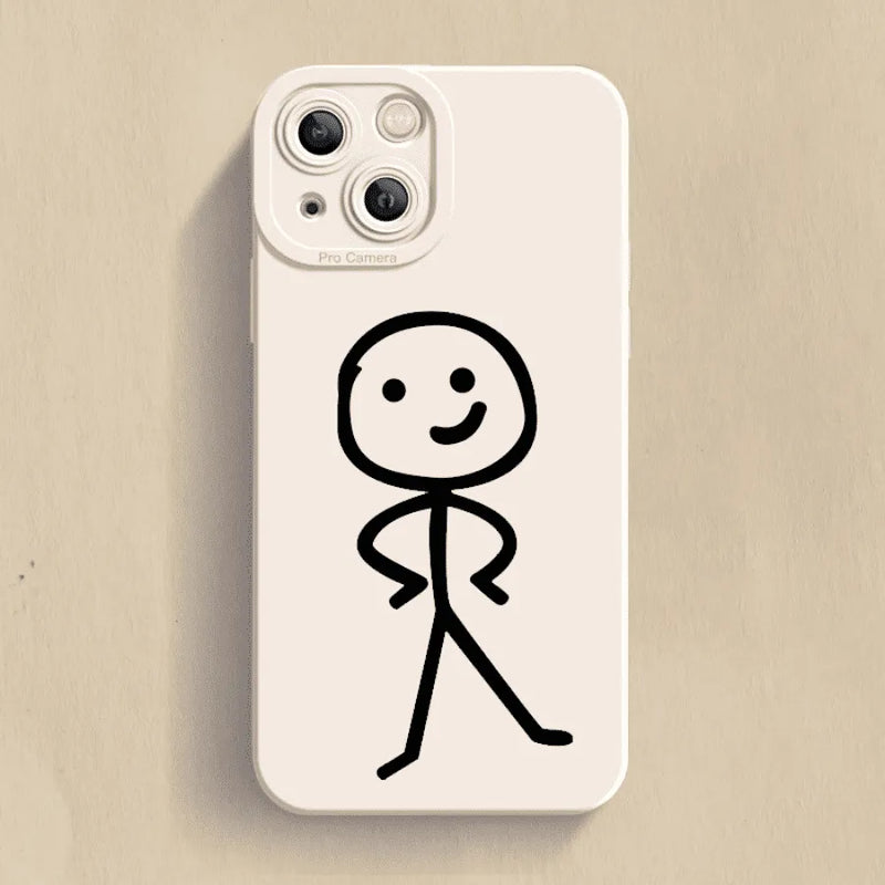 Capinha Iphone Stick Man Dedo Do Meio De Silicone - Case de Alta Proteção e Resistência