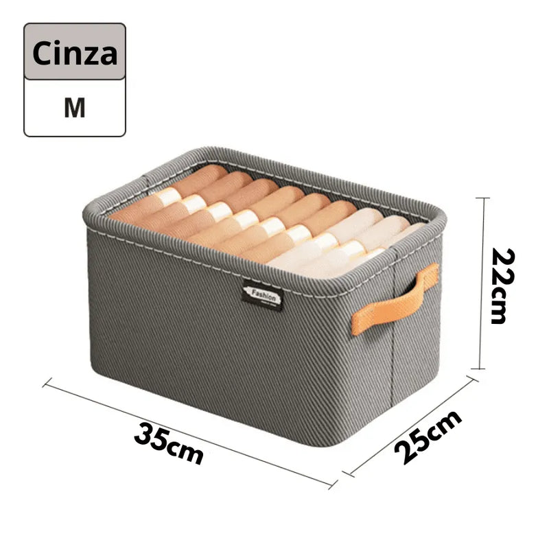 Kit com até 8 Caixas Organizadoras Dobráveis para Roupas Modern Luxo