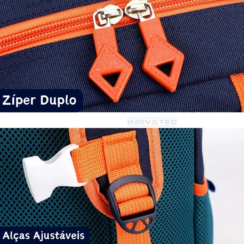 Mochila Infantil Kids Adventure - Junte-se ao Dino e Seus Amigos