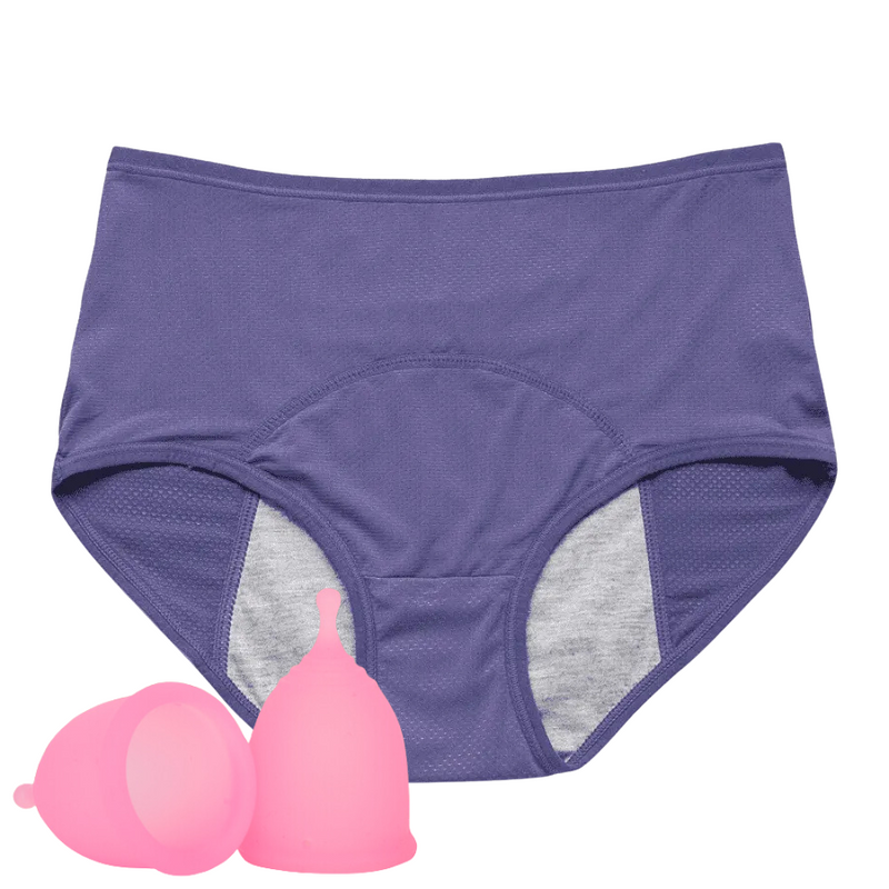 Calcinha Absorvente Protetora CarePlus® + Coletor Menstrual de Brinde [Leve 5 Pague 4]