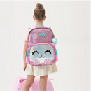 Mochila Infantil para Meninas Super Shine Com Lantejoulas + Estojo e Lancheira de Brinde