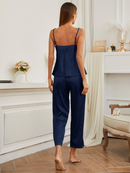 Pijama Feminino Sensualy - Conjunto Calça e Camisa Em Seda Gelo Premium | Toque De Seda Super Confortável