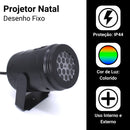 Projetor RGB de Natal Desenhos Natalinos Rotativos