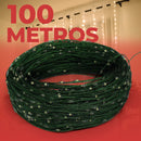 Fio De Fada 100m 1000 Leds Natal + Controle 8 Funções Bivolt