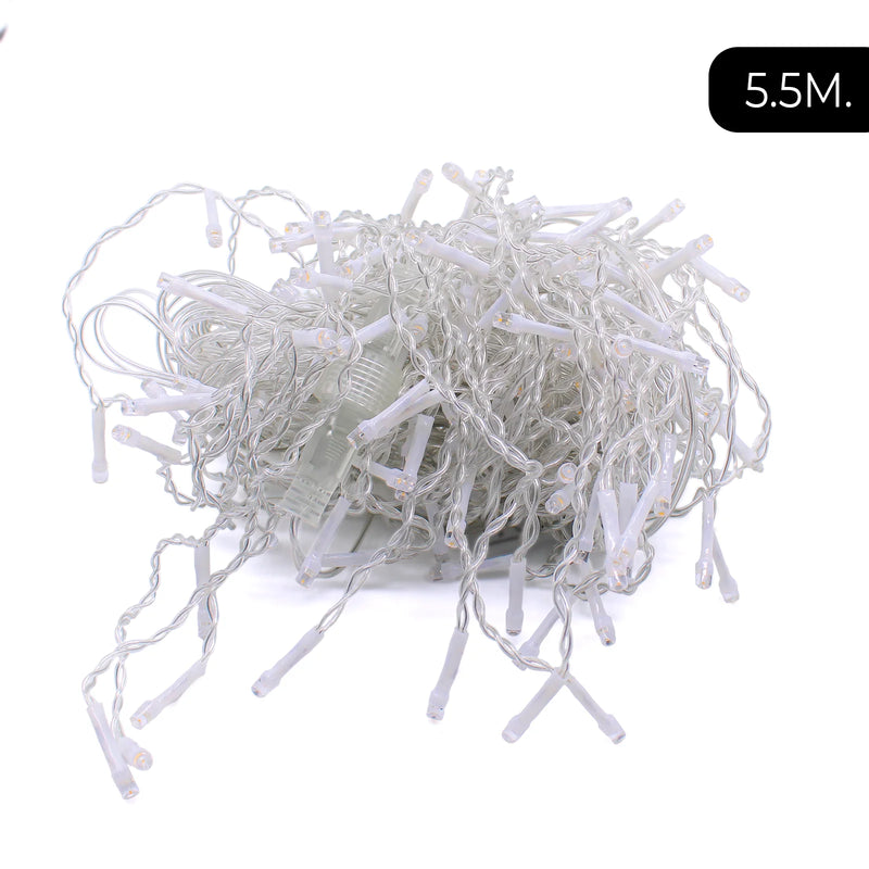 Cortina de Pisca Pisca estilo Cascata 5,5m 200 LEDs Resistentes a Água