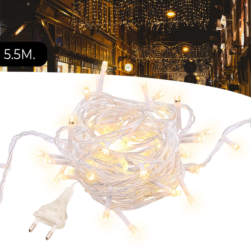 Cortina de Pisca Pisca estilo Cascata 5,5m 200 LEDs Resistentes a Água